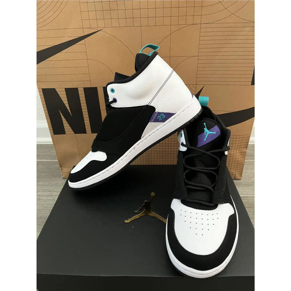 Nike shoes - Air Jordan Fadeaway - Air Fadeaway - AO1329035 - Black/Turbo Green-White 4