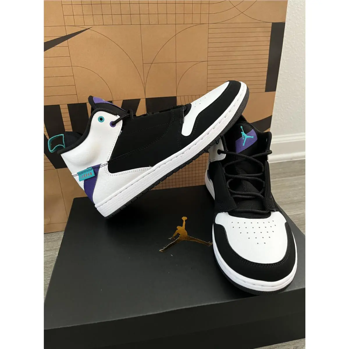 Nike shoes - Air Jordan Fadeaway - Air Fadeaway - AO1329035 - Black/Turbo Green-White 12