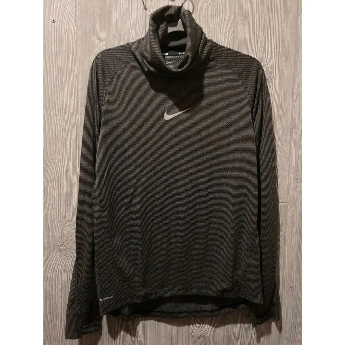 Nike clothing - NIKE AeroReact L/S Cowl Neck Running Training Shirt - 800651 - Black 2