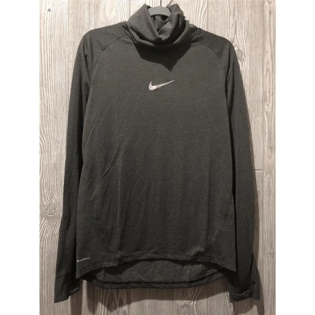 Nike clothing - NIKE AeroReact L/S Cowl Neck Running Training Shirt - 800651 - Black 3