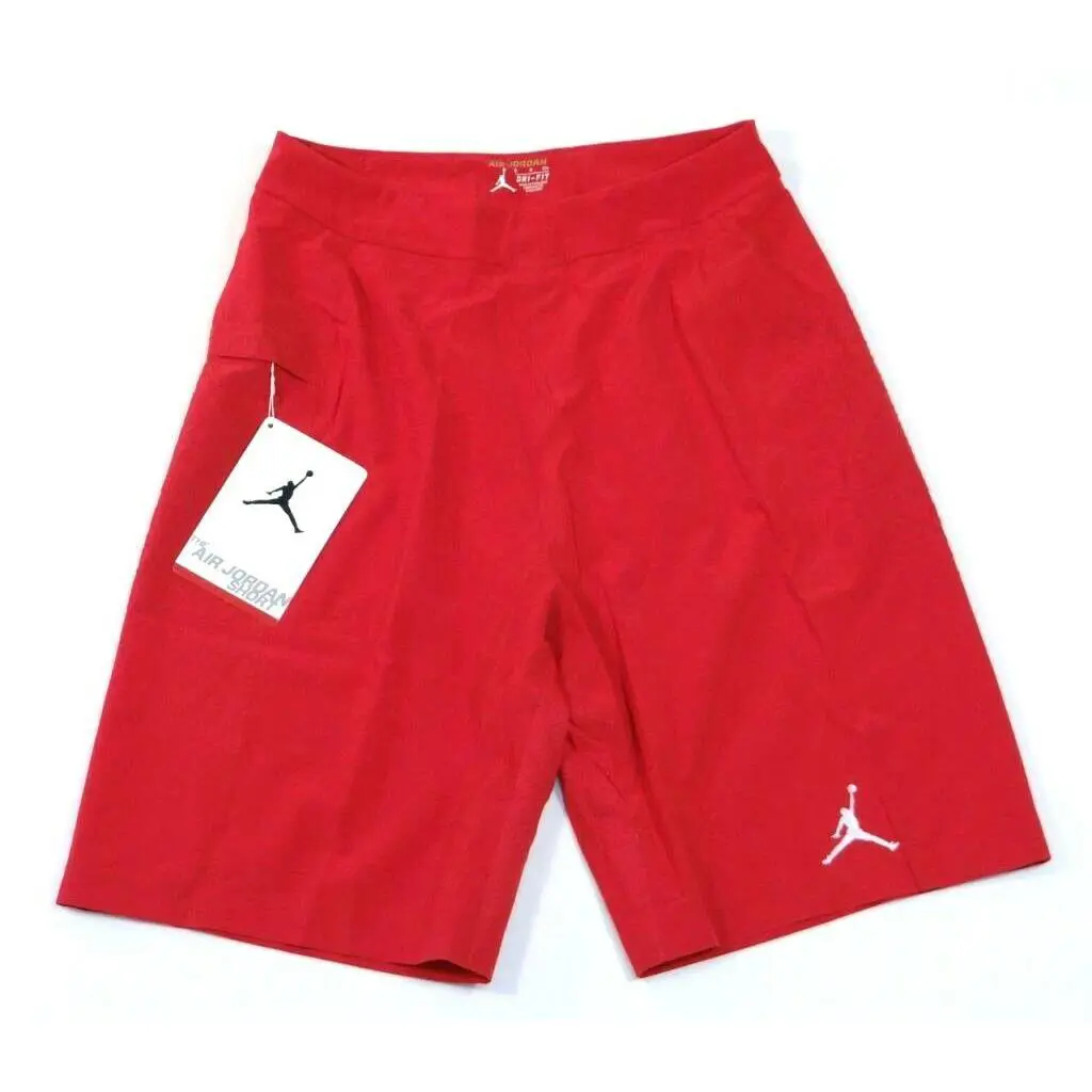 Nike Dri Fit Air Jordan Red Basketball Shorts Men`s Small S