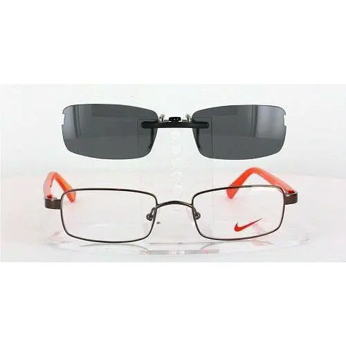 Nike sunglasses - NIKE 5550-47X17 Polarized Clip-On Sunglasses - Grey, Revo Blue Mirrored, and 12 other lens s to choose: REVO Blue Mirrored