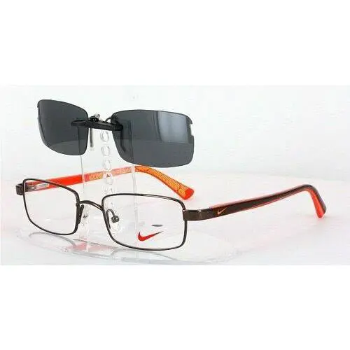 Nike sunglasses - NIKE 5550-47X17 Polarized Clip-On Sunglasses - Grey, Revo Blue Mirrored, and 12 other lens s to choose: REVO Blue Mirrored