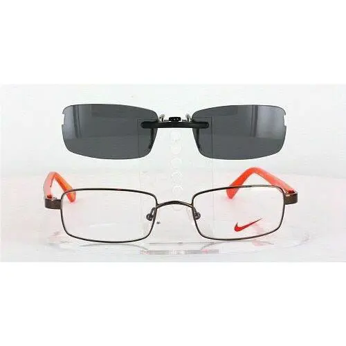 Nike sunglasses - NIKE 5550-47X17 Polarized Clip-On Sunglasses - Grey, Revo Blue Mirrored, and 12 other lens s to choose: REVO Blue Mirrored
