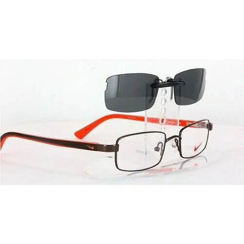Nike sunglasses - NIKE 5550-47X17 Polarized Clip-On Sunglasses - Grey, Revo Blue Mirrored, and 12 other lens s to choose: REVO Blue Mirrored