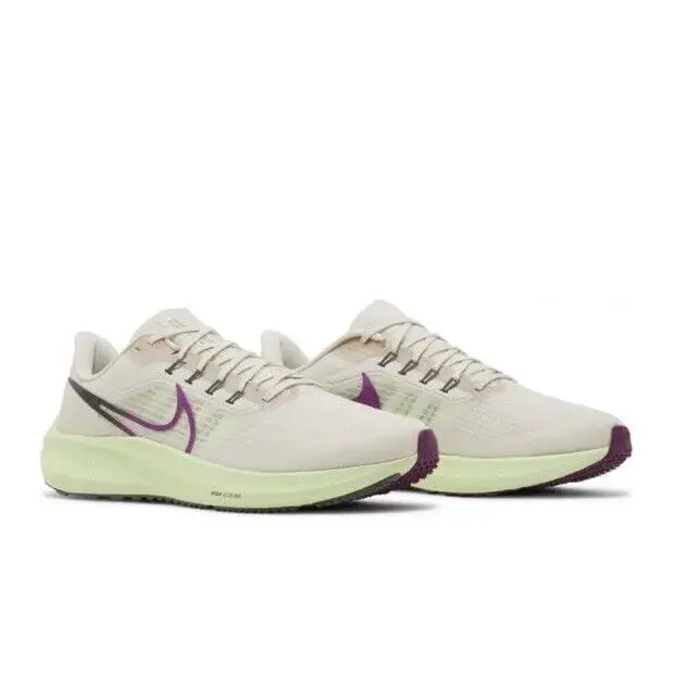 Nike Men Air Zoom Pegasus 39 Running Training Shoes Sneakers Light Orewood DH4071-101 - Light Orewood Brown/Red Plum Sail