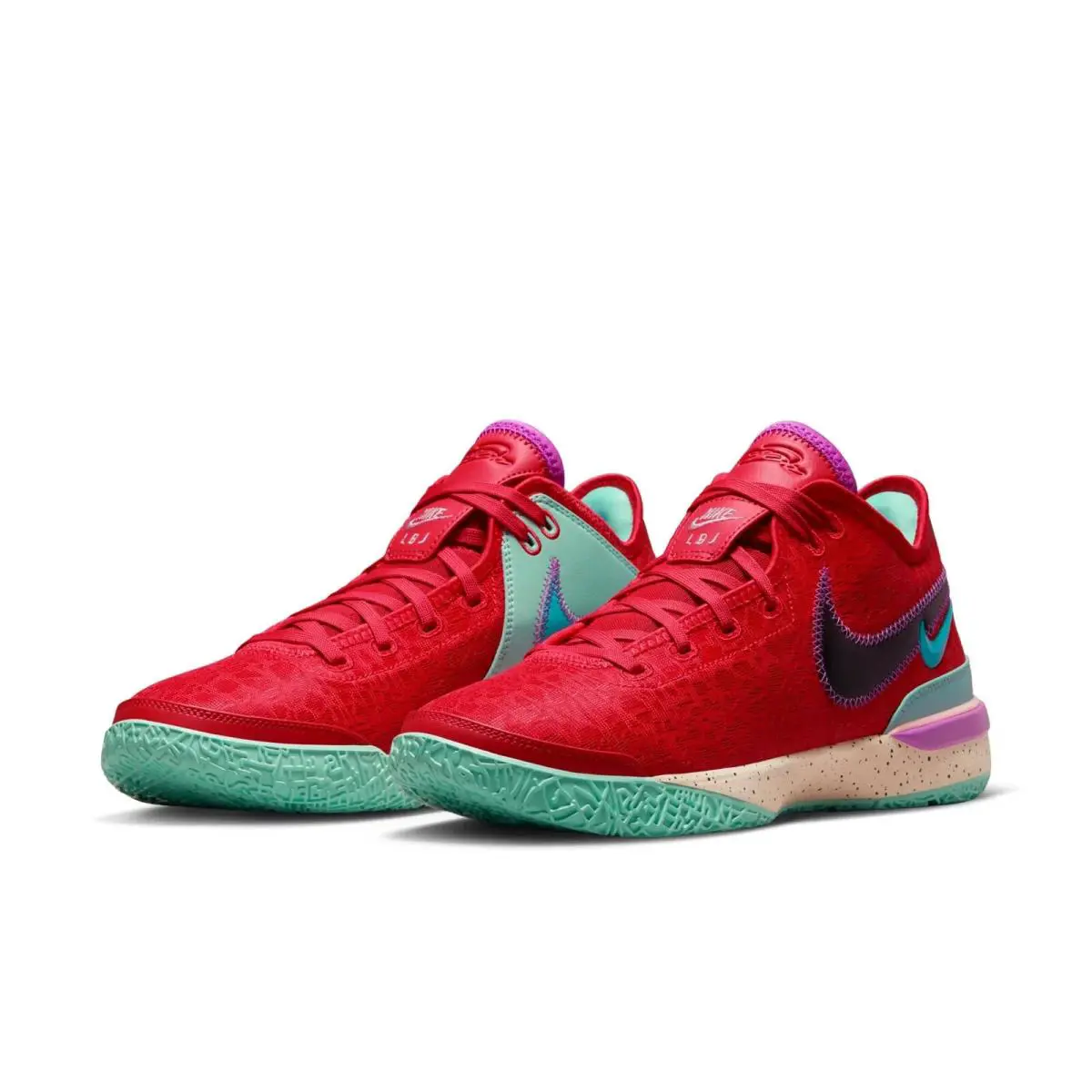 Nike shoes - Nike Zoom LeBron - Zoom LeBron - DR8784-600 - TRACK RED/BLACK TEAL NEBULA 0