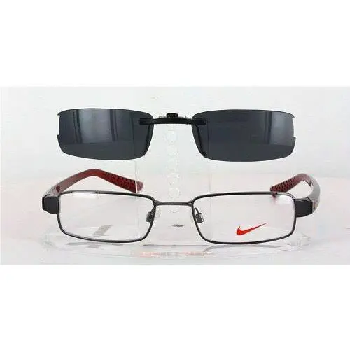 Nike sunglasses - NIKE 8061-50X18 Polarized Clip-On Sunglasses - Grey, Revo Blue Mirrored, and 12 other lens s to choose: REVO Blue Mirrored