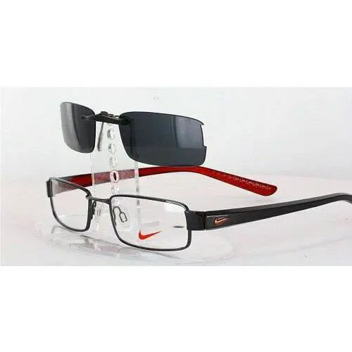 Nike sunglasses - NIKE 8061-50X18 Polarized Clip-On Sunglasses - Grey, Revo Blue Mirrored, and 12 other lens s to choose: REVO Blue Mirrored