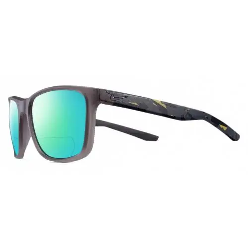 Essent-Endvor-EV1117-010 Unisex Polarized Bifocal Sunglass Grey Black 57 mm Green Mirror by Nike