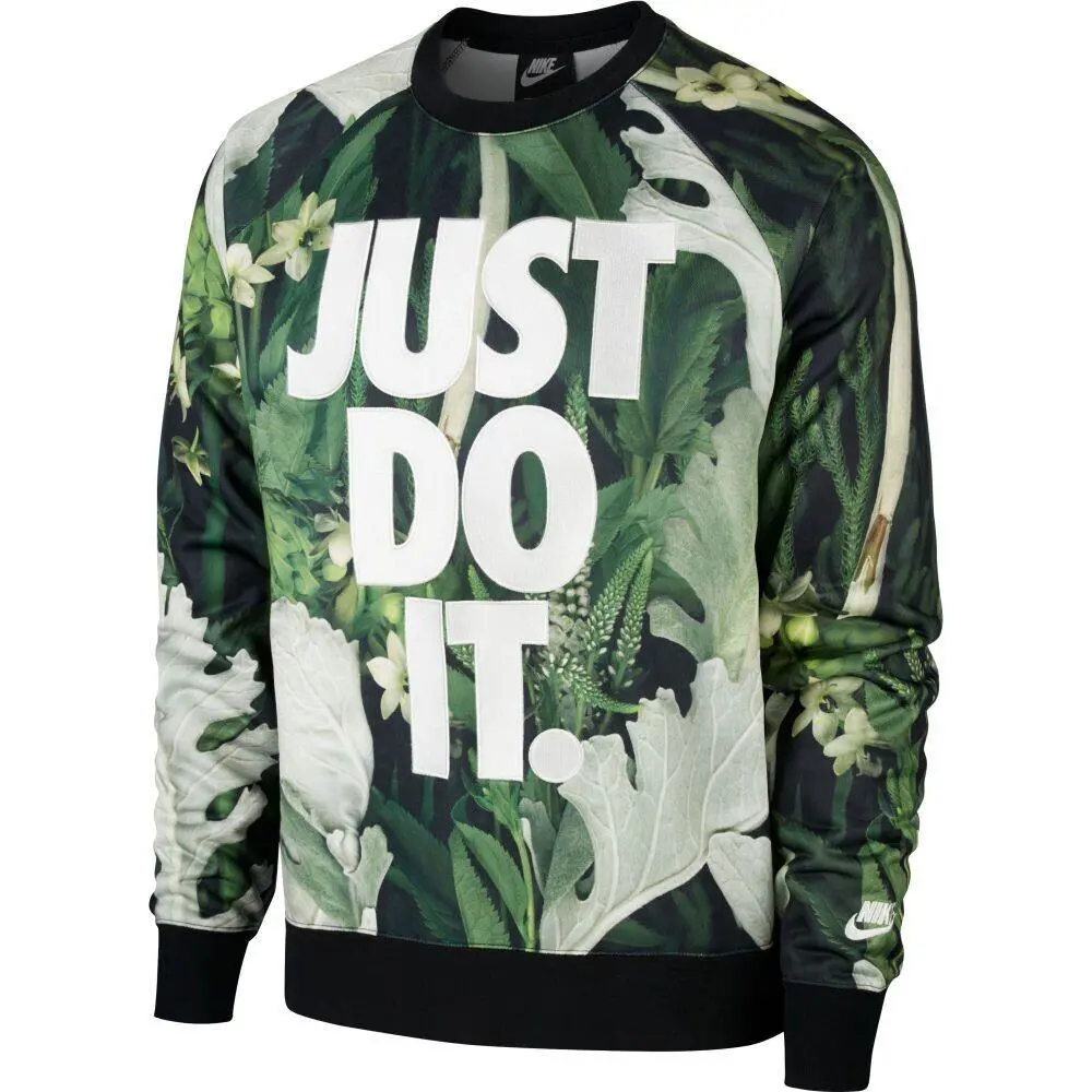 Sportswear Jdi Floral Crewneck Men`s Sweatshirt Spruce Aura CK8177-083 by Nike