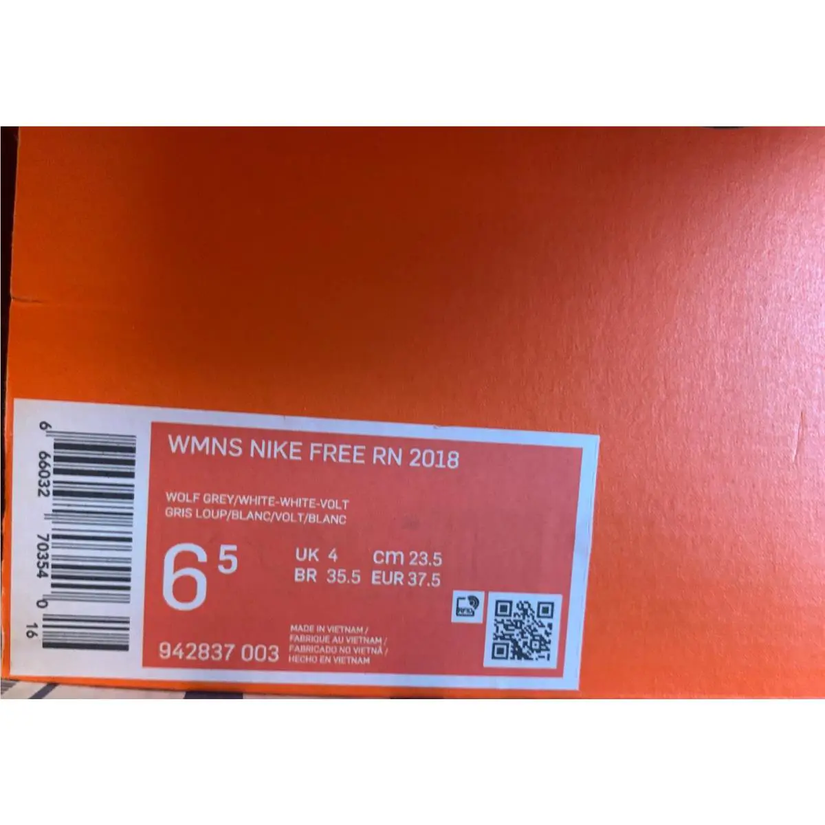 Nike shoes - Nike Free RN 2018 - Free - 942837-100 - Wolf GREY/wHITE 10