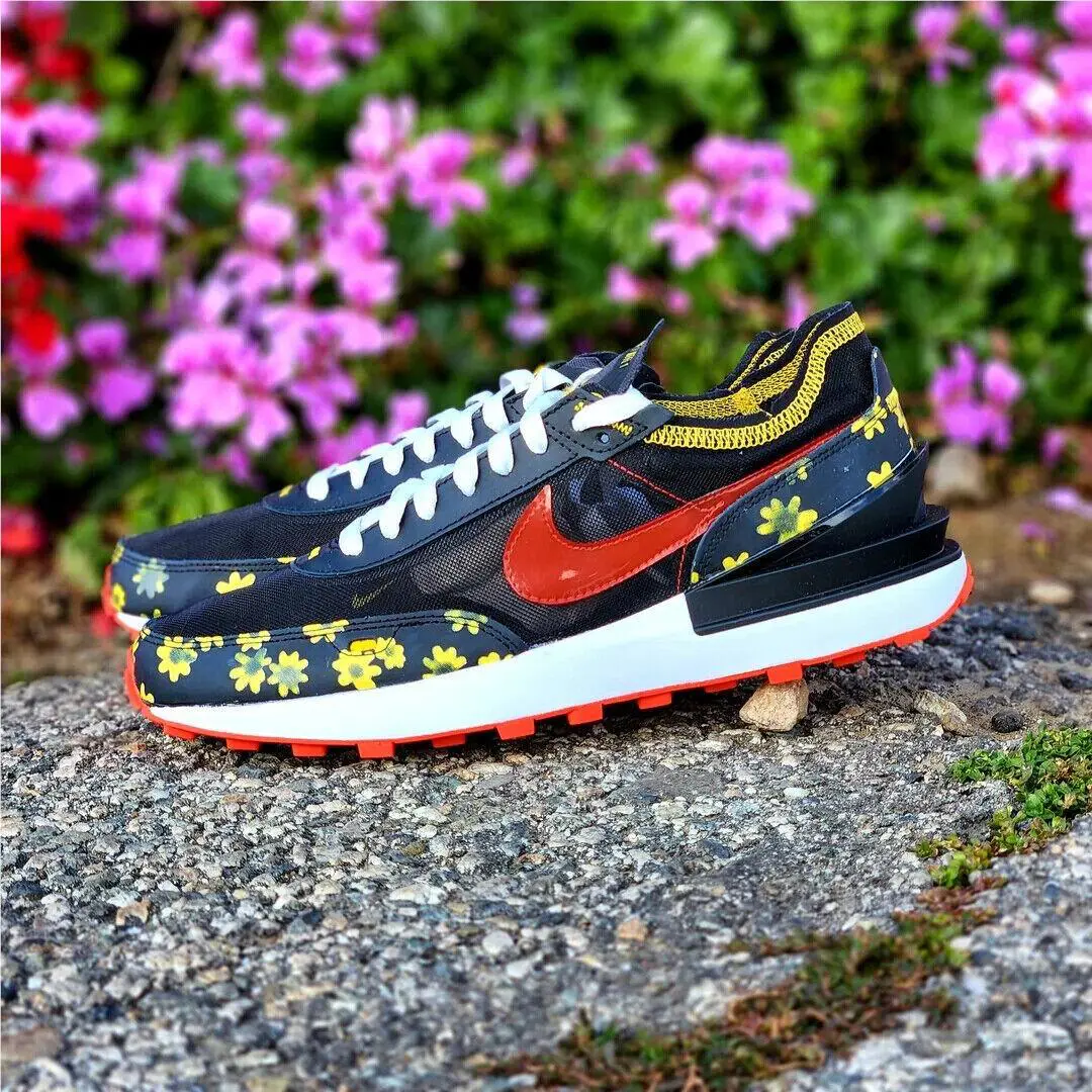 Nike shoes - Nike Waffle One - Waffle One - DQ7637-001 - Black/Habanero Red 7