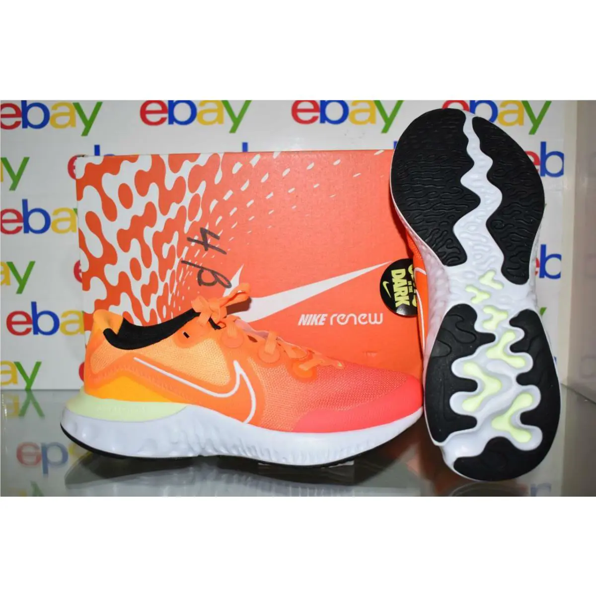Nike shoes - Nike Renew Run D2N - Renew Run - Orange, Manufacturer: Total Orange/Barely Volt/Black/White 1