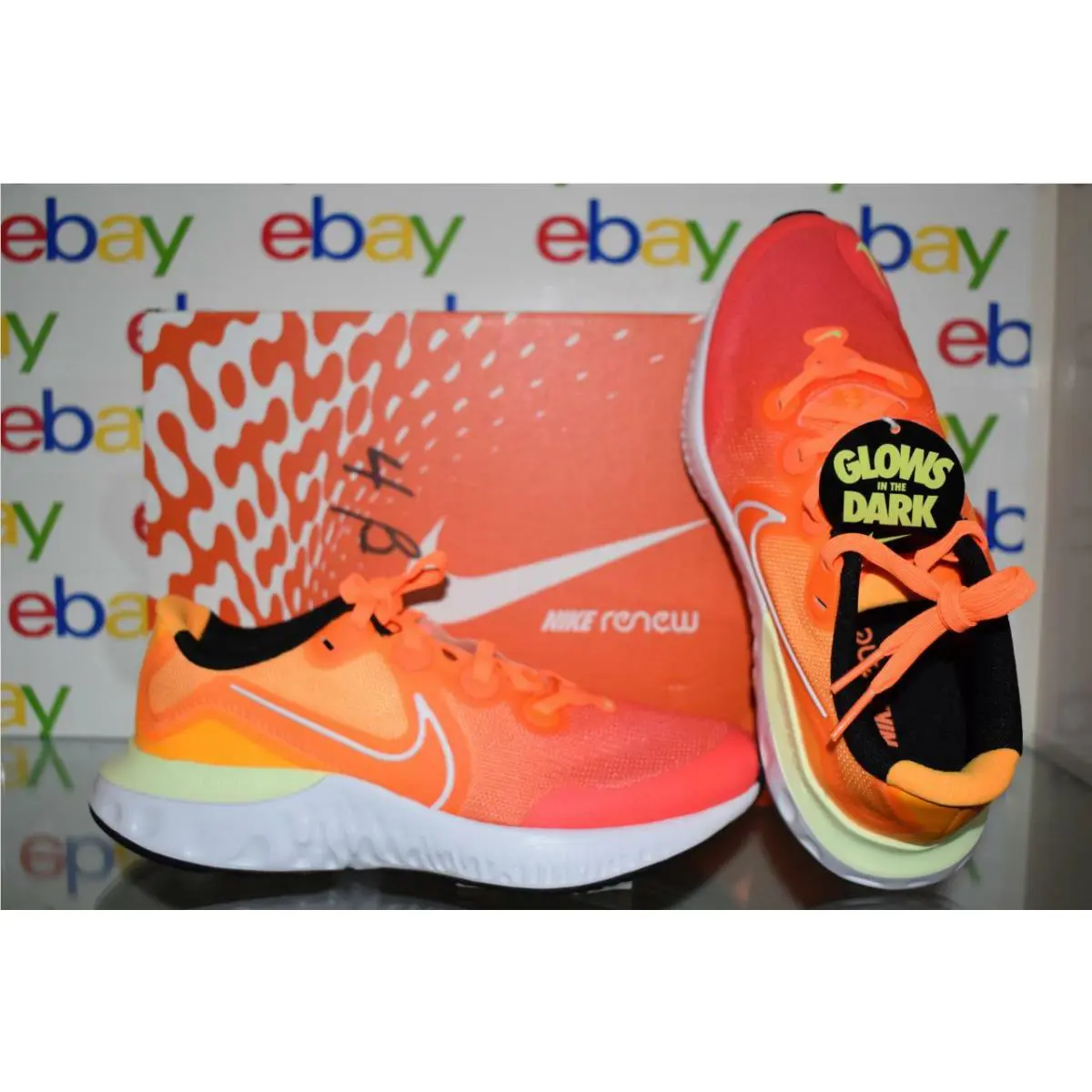 Nike shoes - Nike Renew Run D2N - Renew Run - Orange, Manufacturer: Total Orange/Barely Volt/Black/White 2