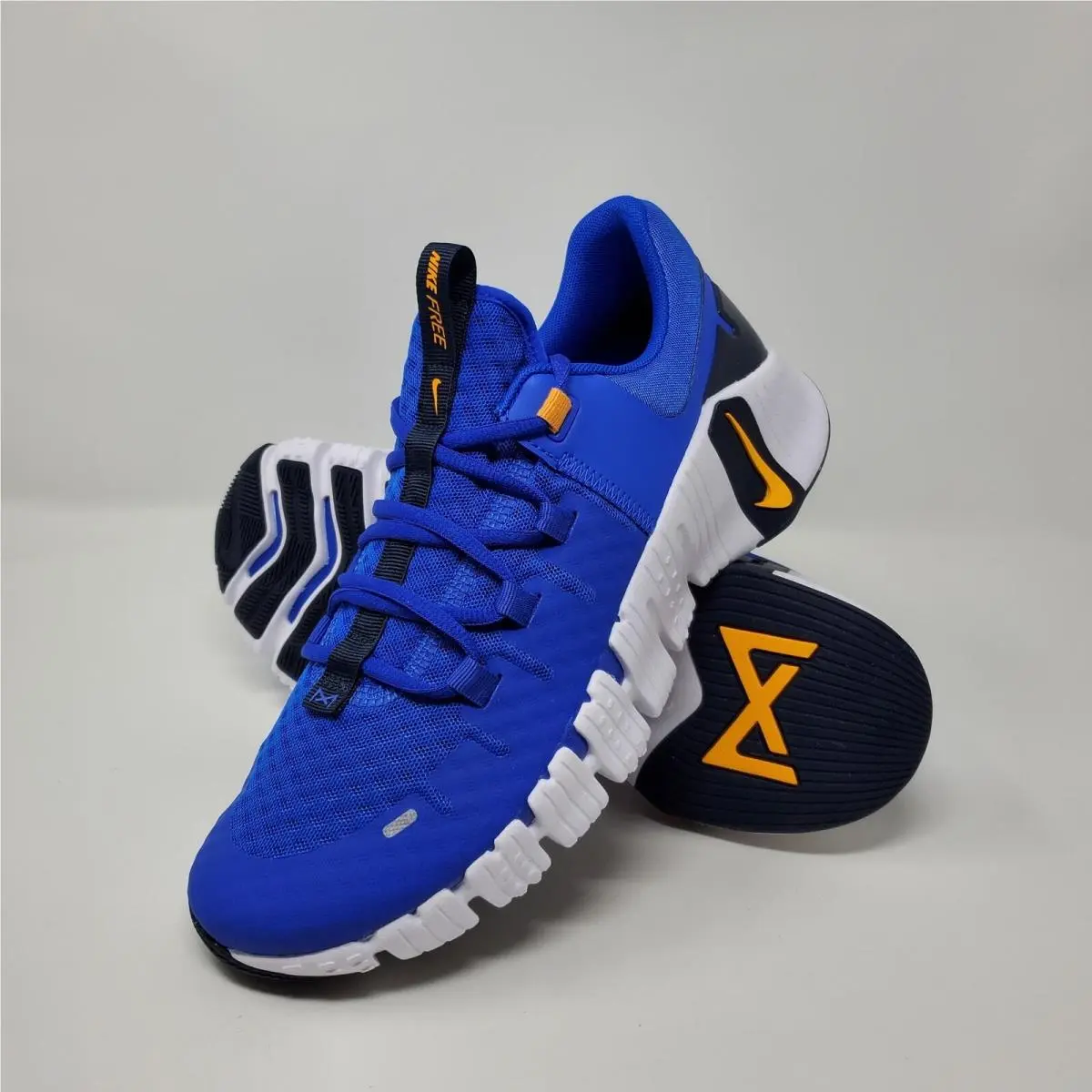 Nike Free Metcon 5 Racer Blue Yellow White DV3949-400 Men`s Size 10