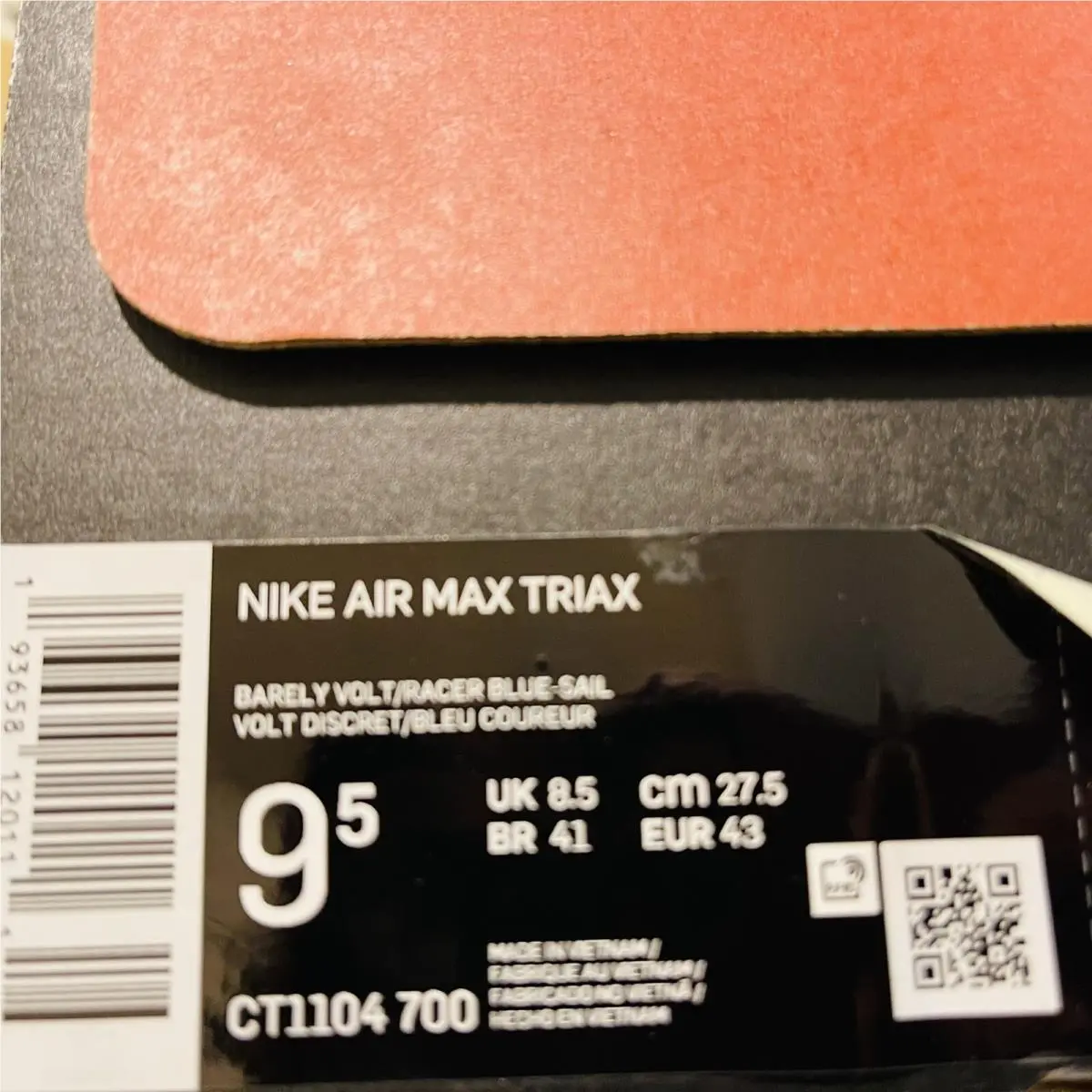 Nike shoes - Nike Air Max Triax - Air Max Triax - CT1104 700 - Barelt Volt / Racer Blue-Sail 10