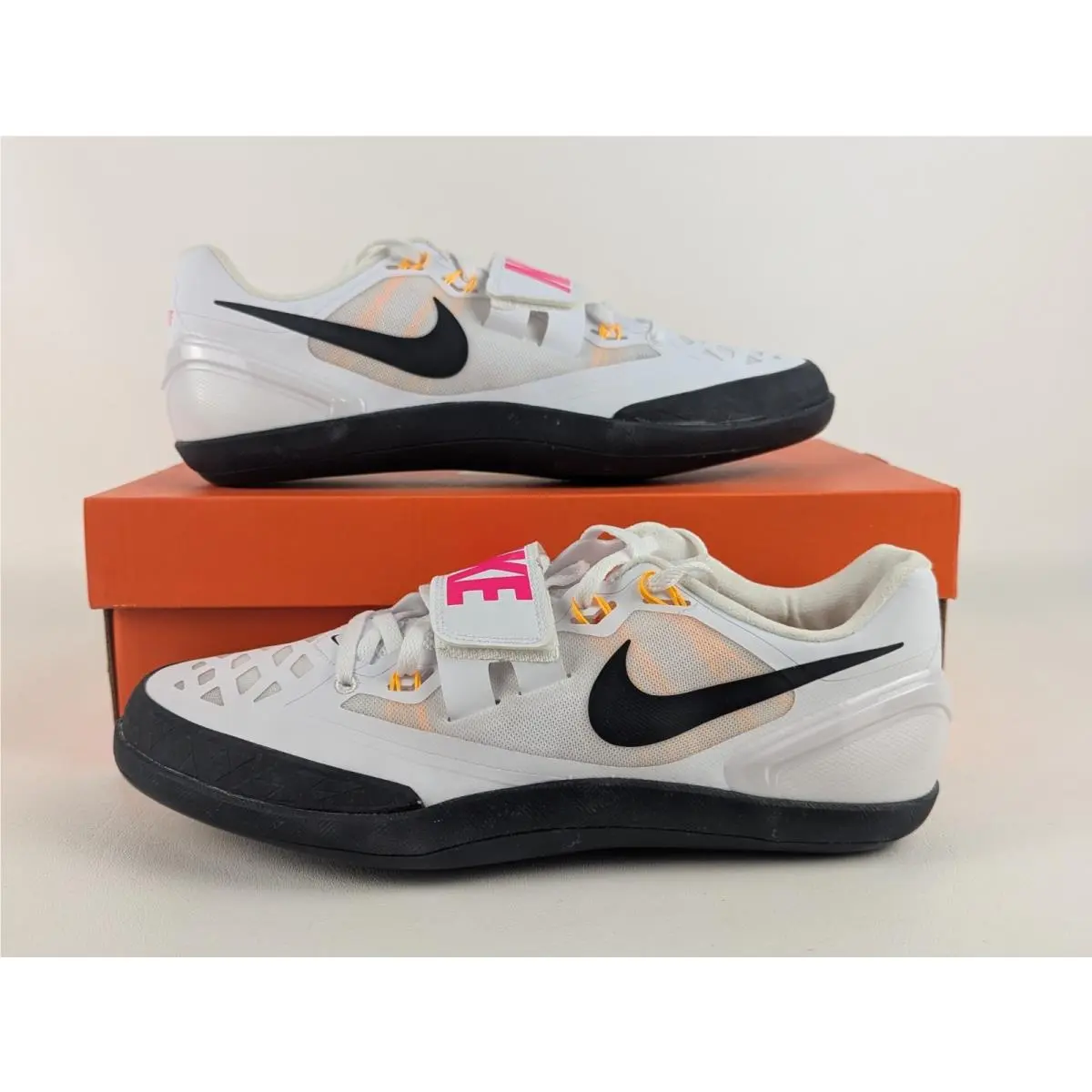Nike Zoom Rotational 6 Throwing Shoes Men`s Size 10 White Hyper Pink 685131-102