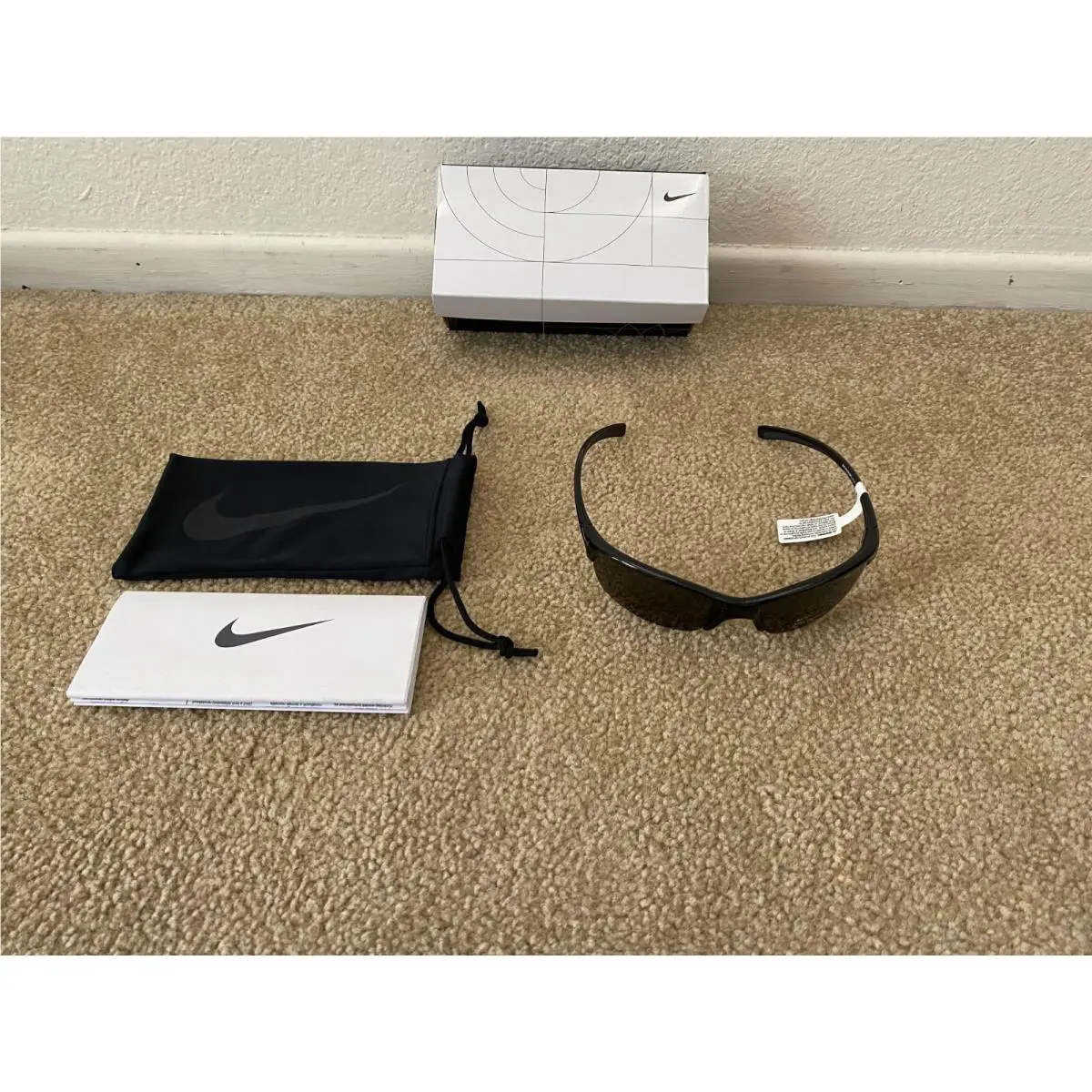 Women`s Nike Skylon Sport Black Sunglasses EV0595 Max Optics Lenses W/tags