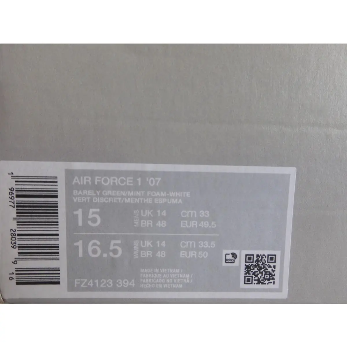 Nike shoes - Nike Air Force 1 - Air Force - FZ4123-394 - Barely Mint 3