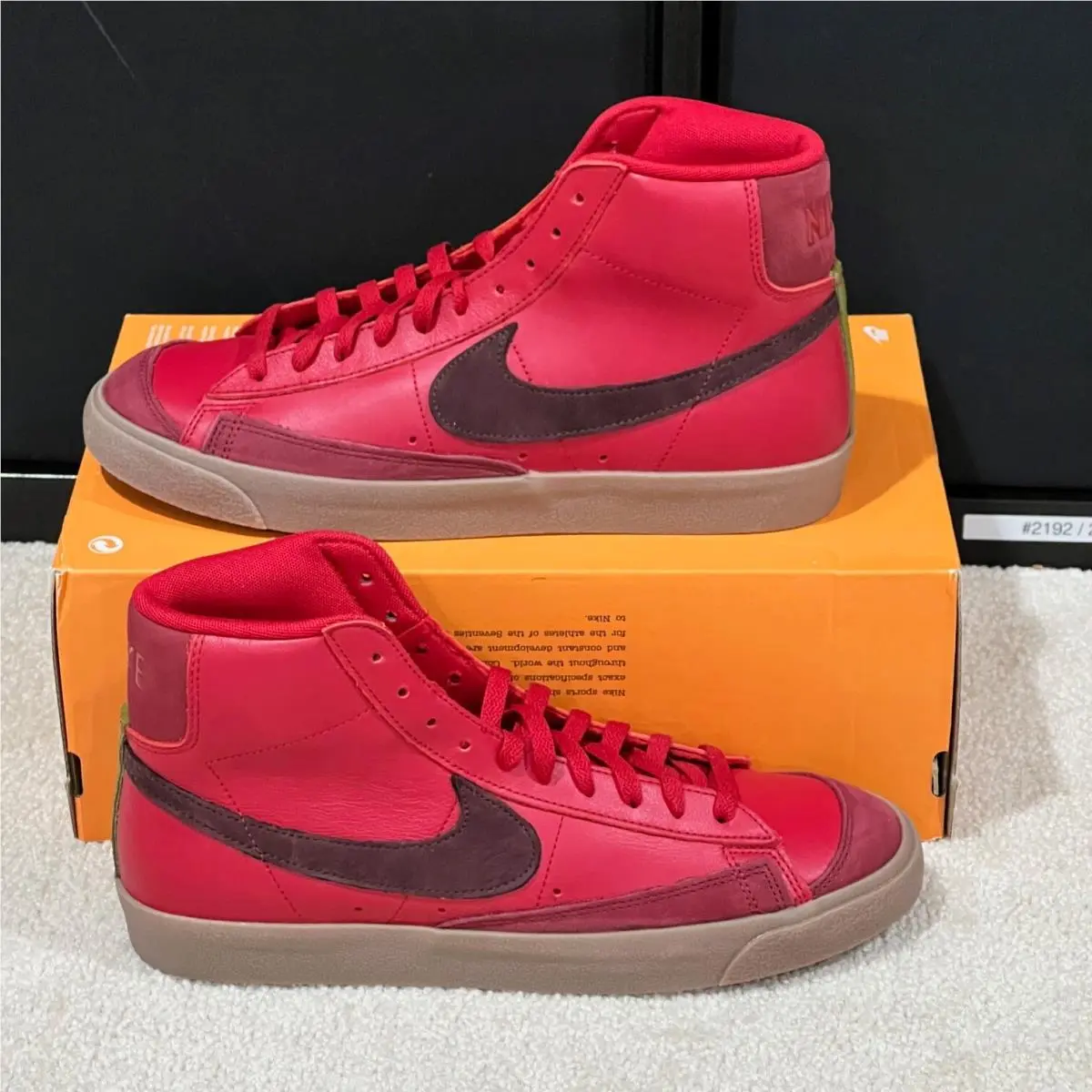 Nike Blazer Mid `77 Vintage Layers of Love Gym Red Shoes FZ4039-687 Mens Size 10