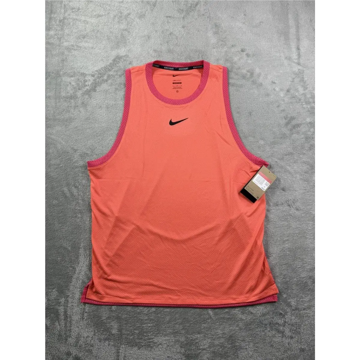 Nike Court Slam Dri-fit Alcaraz Tennis Tank Top Orange FQ2027-643 Men`s Size L