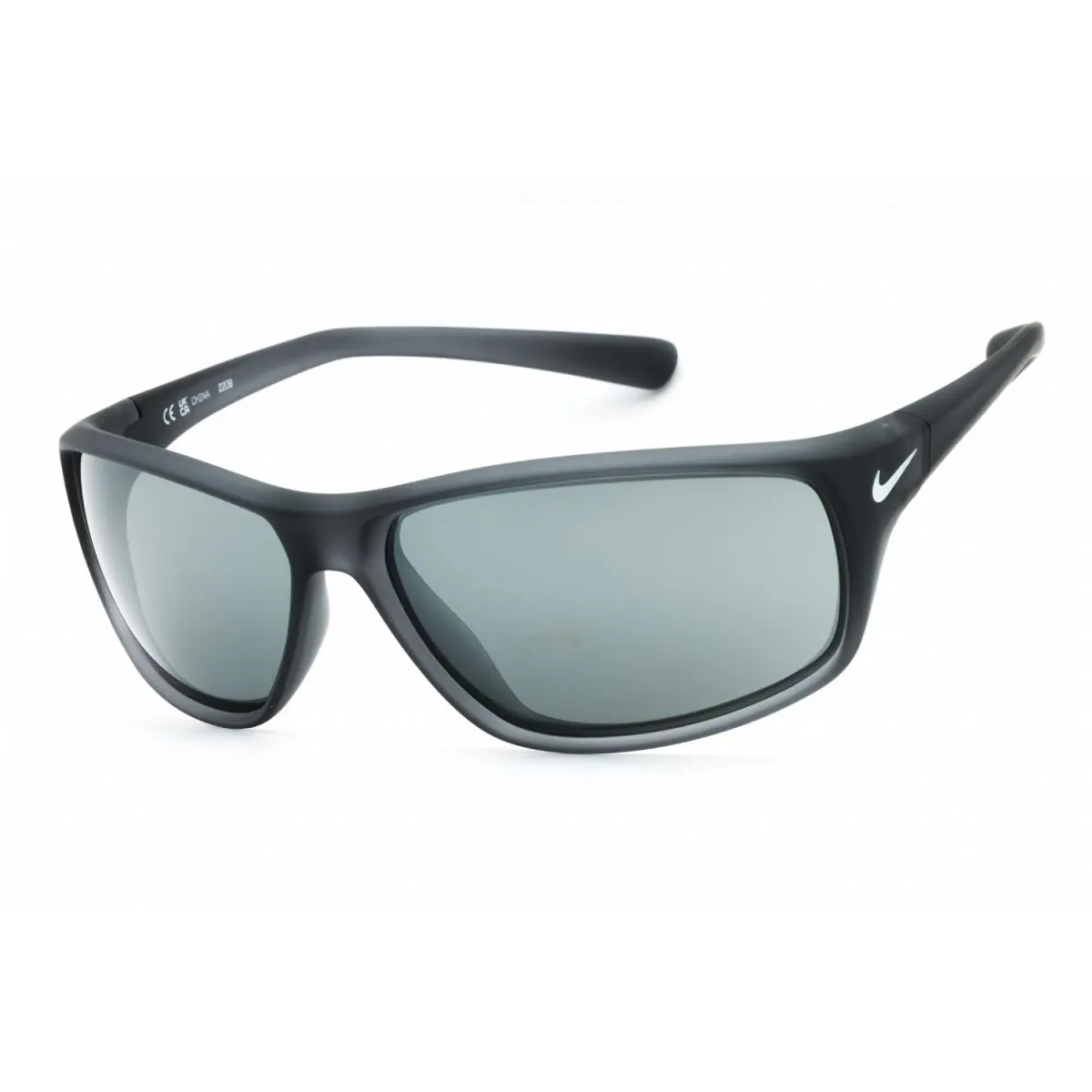 Nike Adrenaline FQ4602 010 Sunglasses Matte Gray Frame Silver Lenses 64mm - Frame: Matte Gray, Lens: Silver