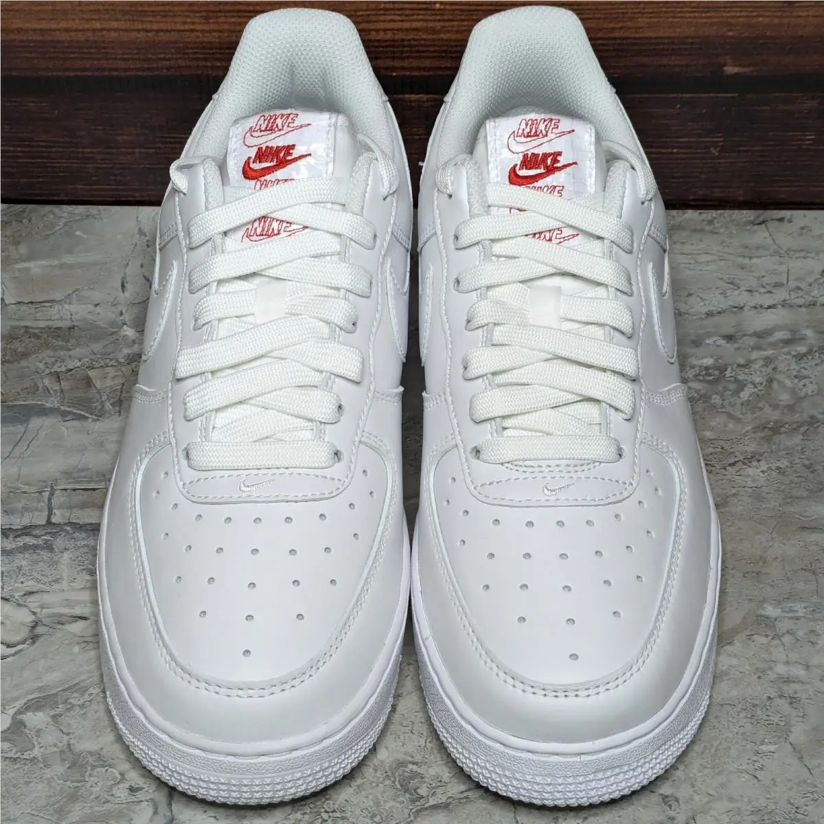 Nike shoes - Nike Air Force 1 `07 LX - CU6312-100 - White, Manufacturer: White/White-University Red-Pine Green (UPC: 0194502172003) 2