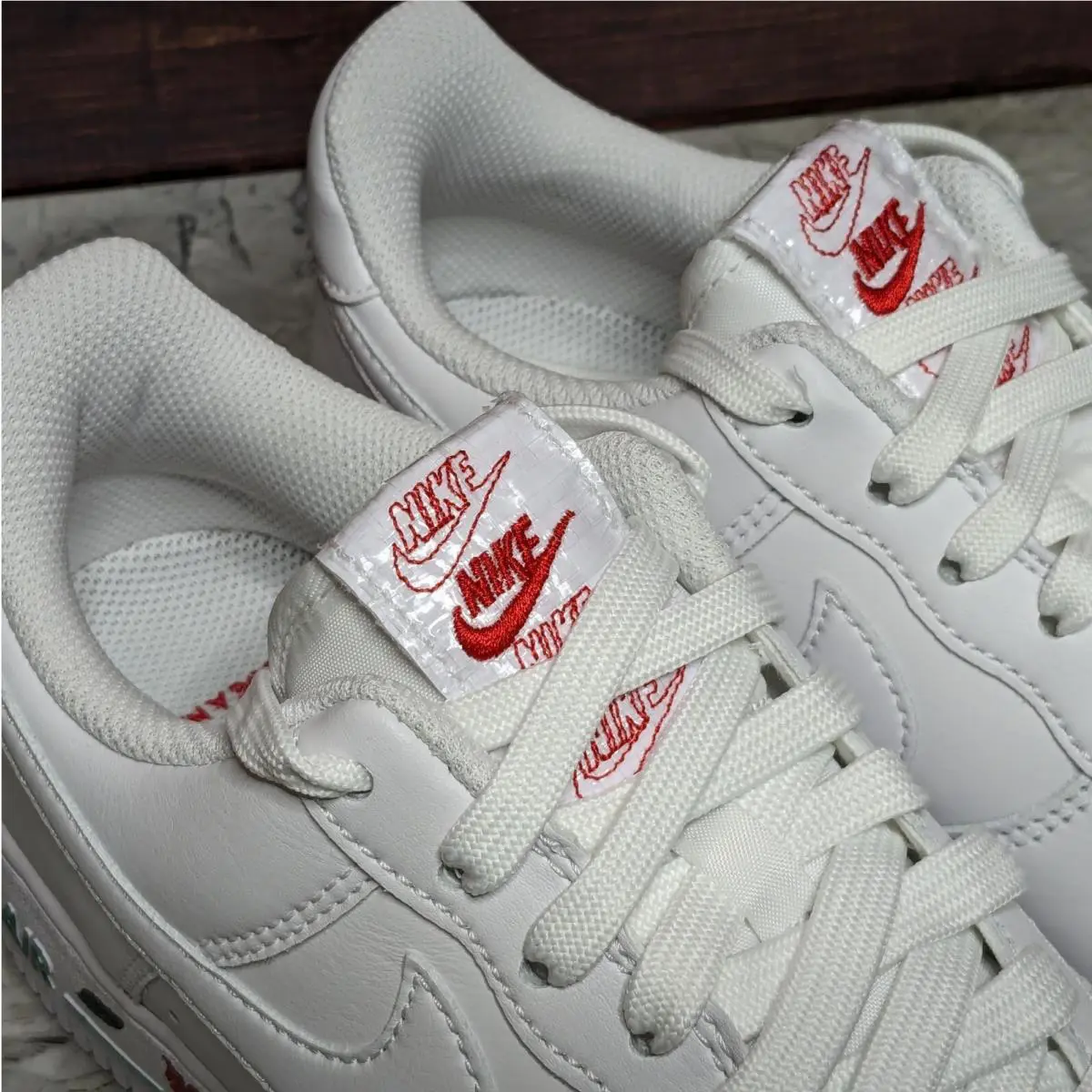 Nike shoes - Nike Air Force 1 `07 LX - CU6312-100 - White, Manufacturer: White/White-University Red-Pine Green (UPC: 0194502172003) 3
