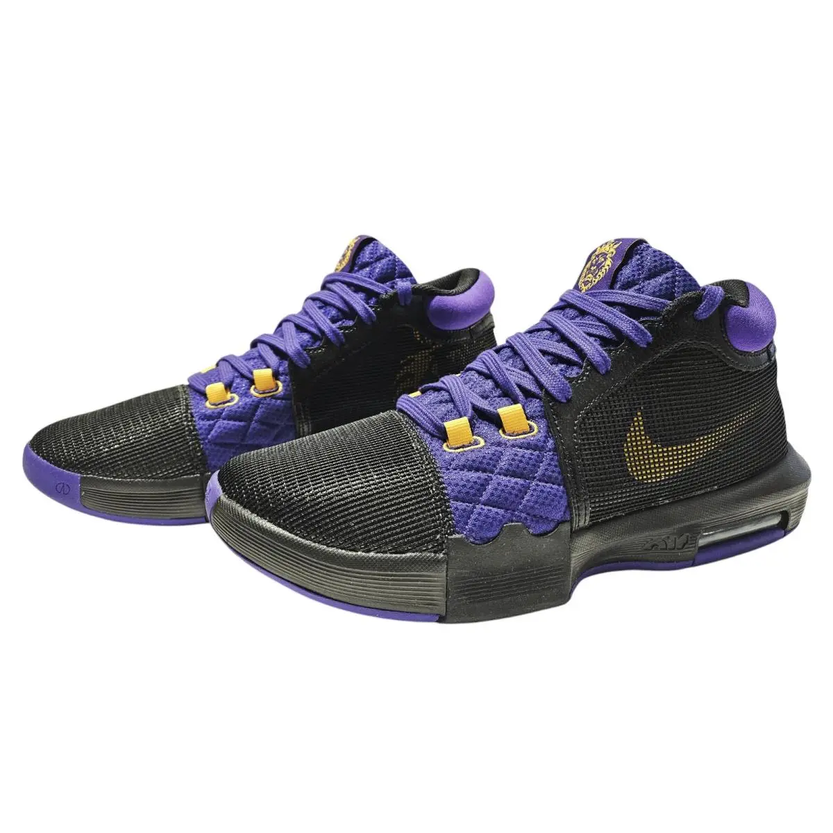 Nike Lebron Witness 8 Viii Shoes Black Purple Gold FB2239-001 Men`s Size 10.5