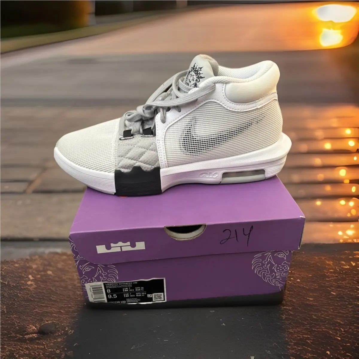 Nike shoes - Nike LeBron Witness 8 - LeBron Witness - FB2239-100 - White/Light Smoke/Gray (UPC: 00196969298654) 4