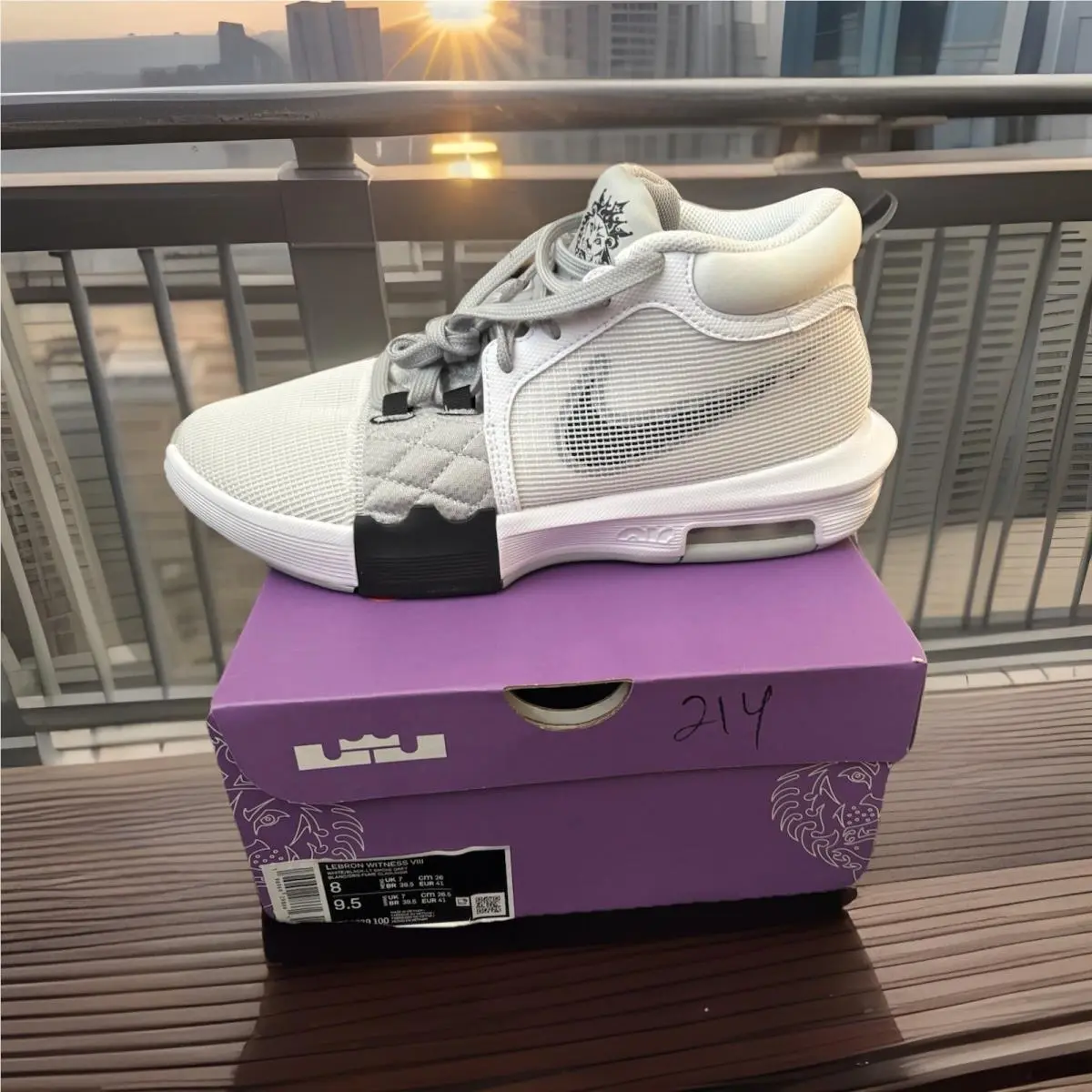 Nike shoes - Nike LeBron Witness 8 - LeBron Witness - FB2239-100 - White/Light Smoke/Gray (UPC: 00196969298654) 5