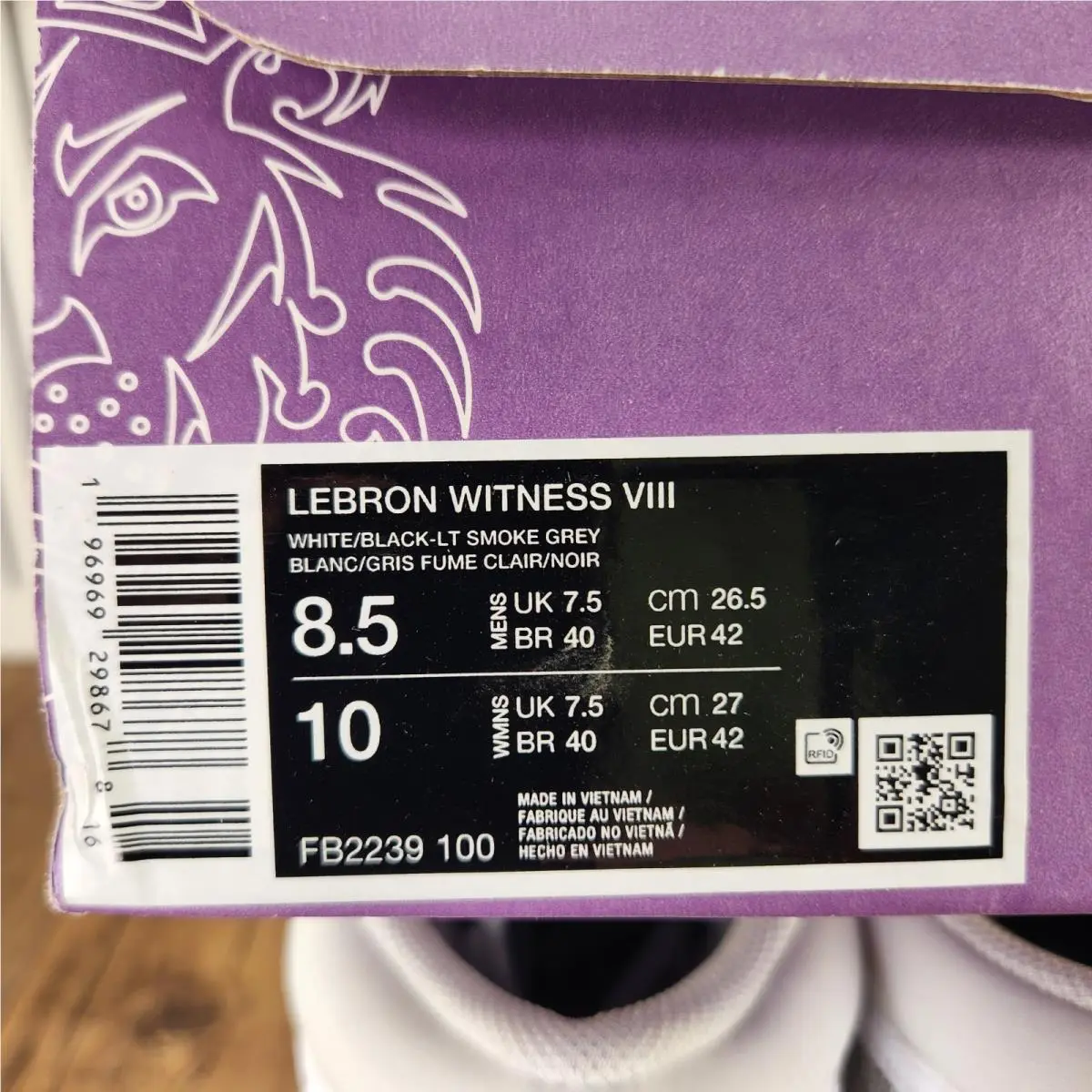 Nike shoes - Nike LeBron Witness 8 - LeBron Witness - FB2239-100 - White 9