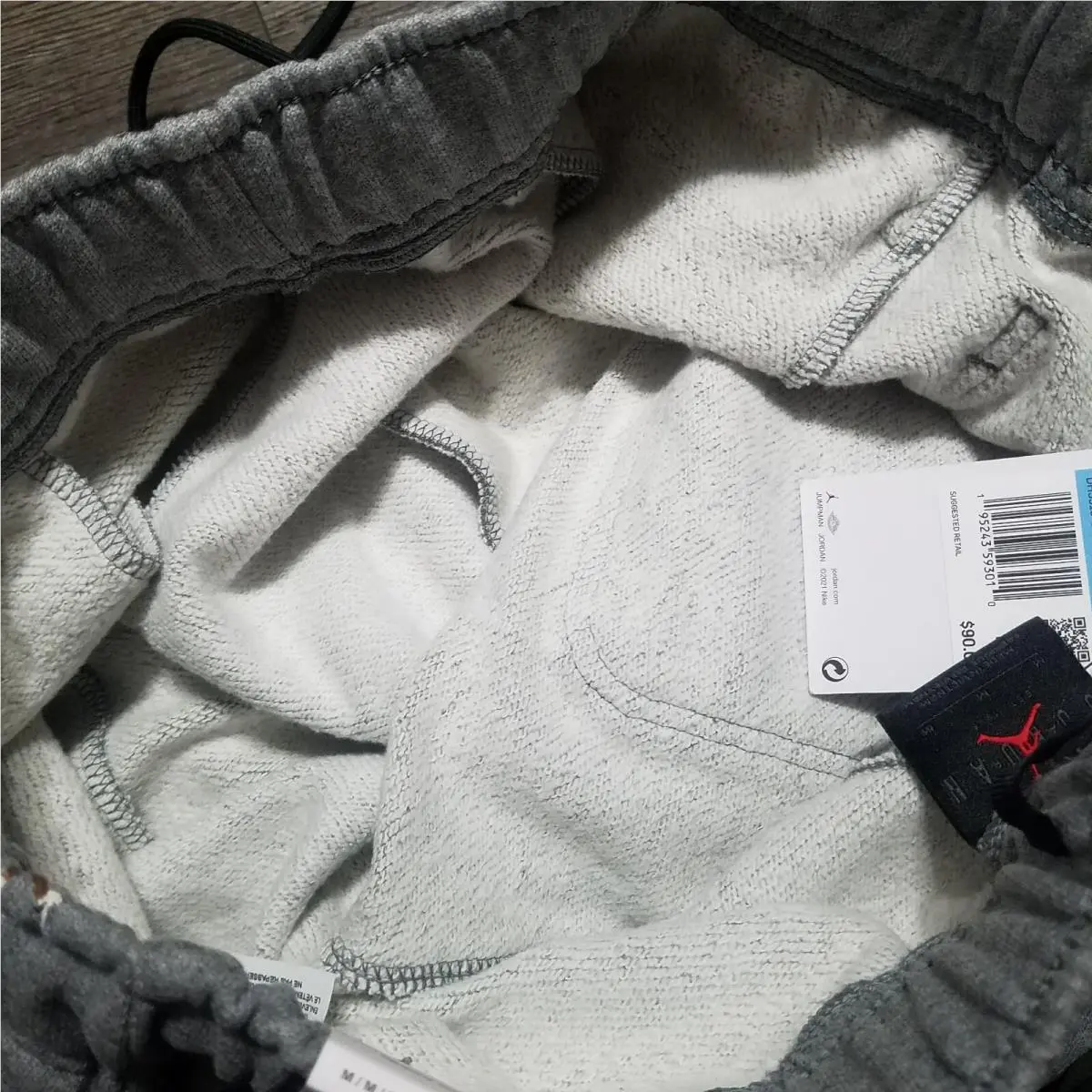 Nike clothing - Air Jordan Essential Statement Fleece Pants - DH3519-063 - Gray (UPC: 195243593027) 3