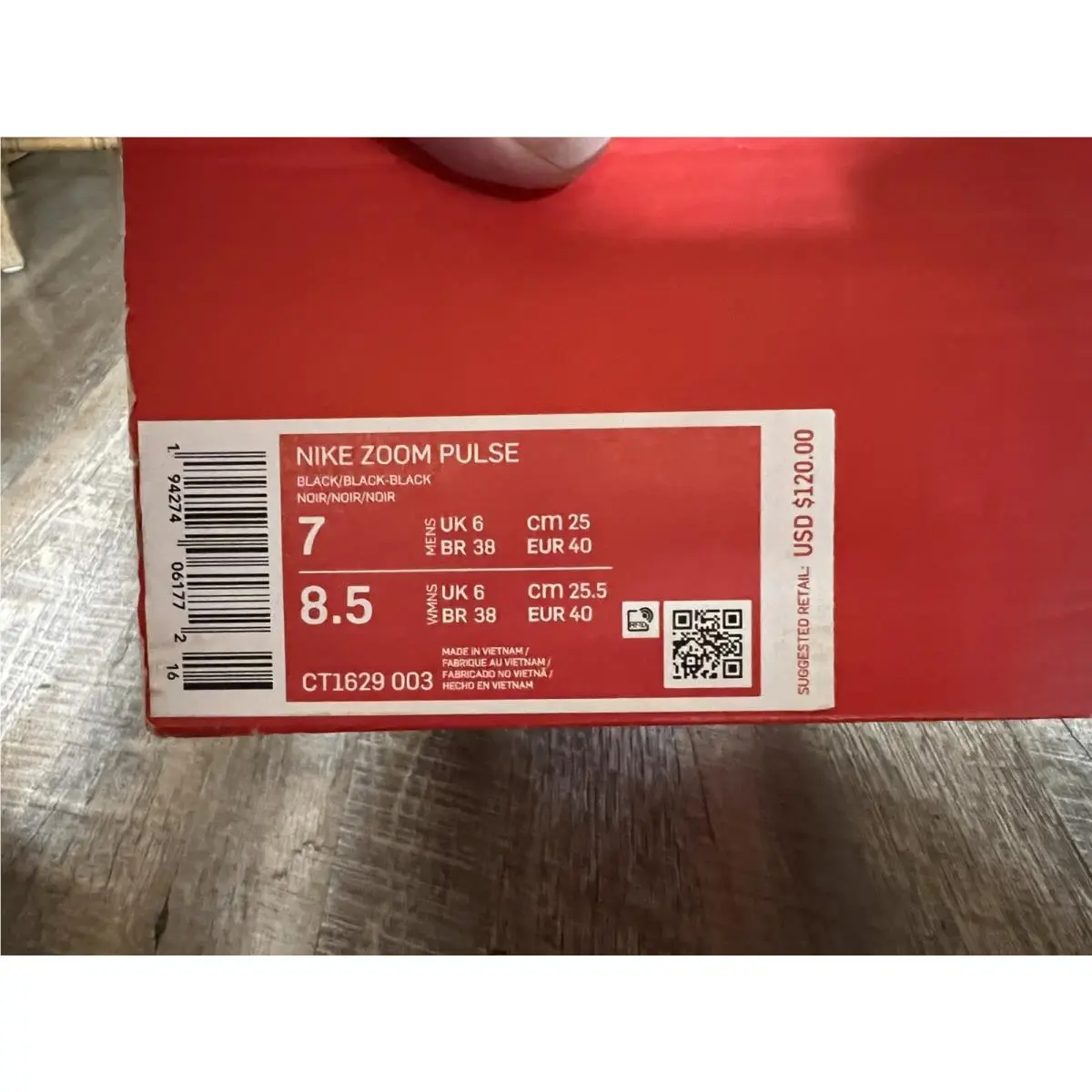 Nike shoes - Nike Zoom Pulse - Zoom Pulse - CT1629-003 - Triple Black (UPC: 194274061772) 7