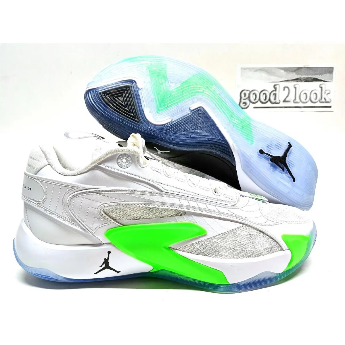 Nike Jordan Luka 2 White/black-green Strike Size Men 9.5 DX8733-103