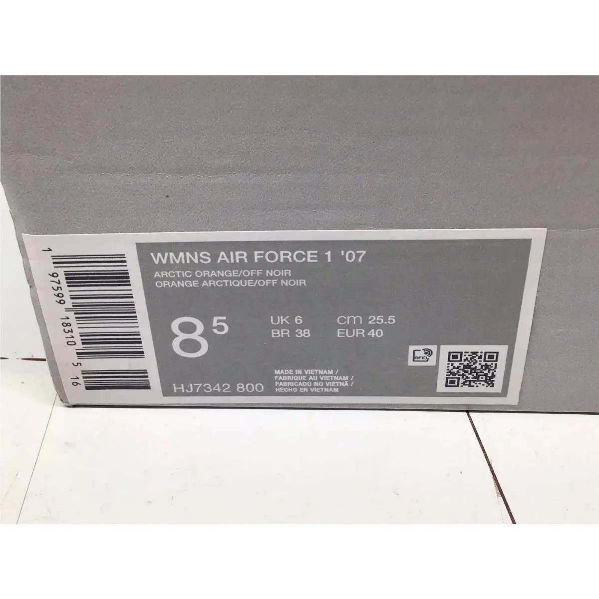 Nike shoes - Nike Air Force 1 `07 - HJ7342-800 - Orange (UPC: 0197599183105) 9