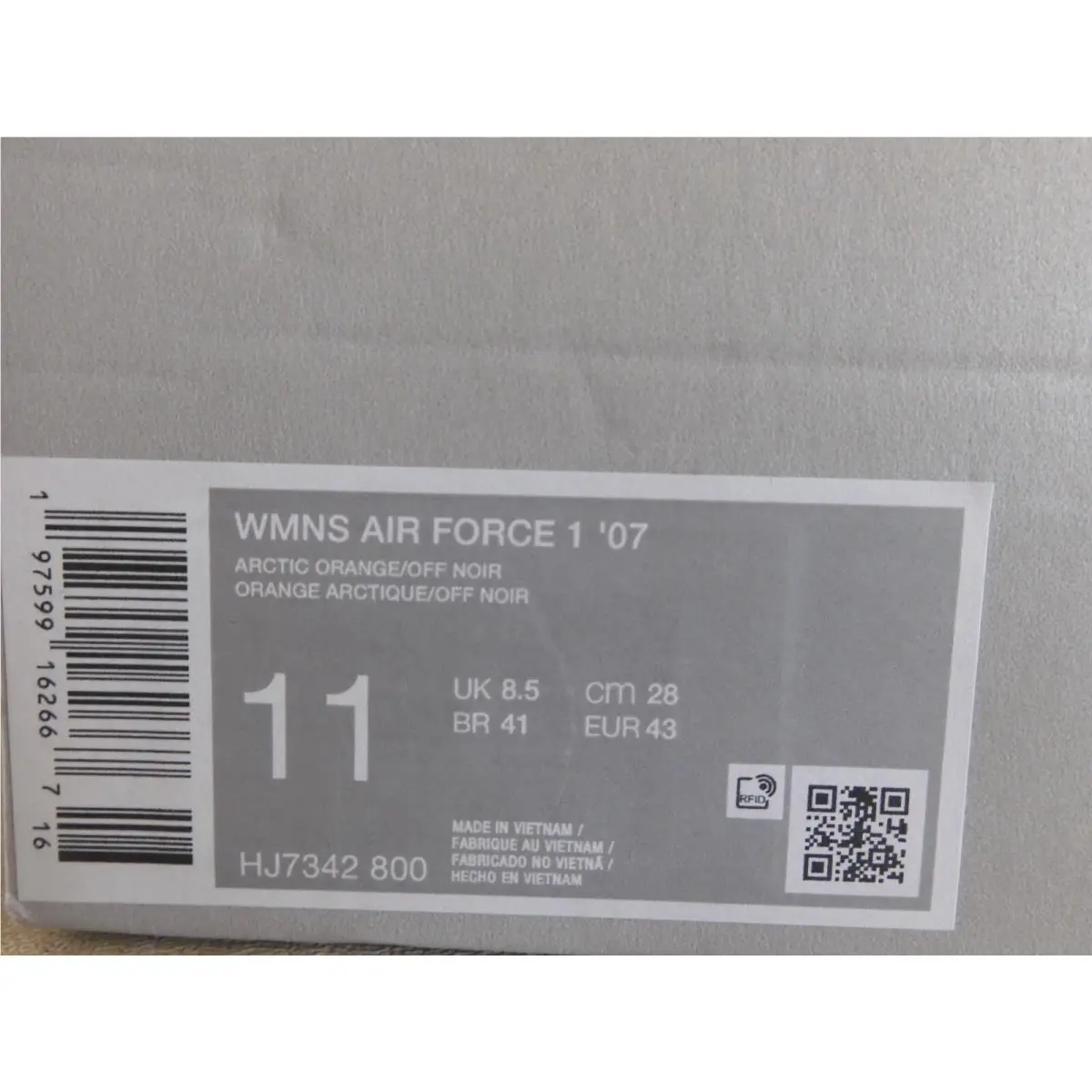 Nike shoes - Nike Air Force 1 `07 - HJ7342-800 - Orange (UPC: 197599162667) 3