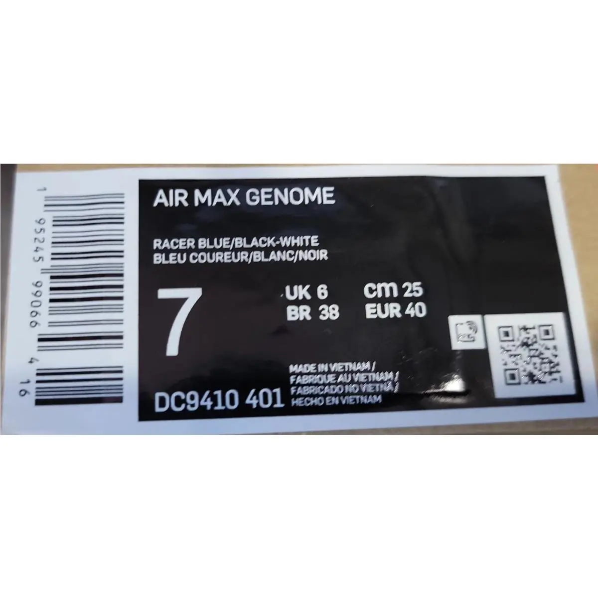 Nike shoes - Nike Air Max Genome - Air Max Genome - DC9410 401 - Racer Blue/Black-White (UPC: 195245990749) 8