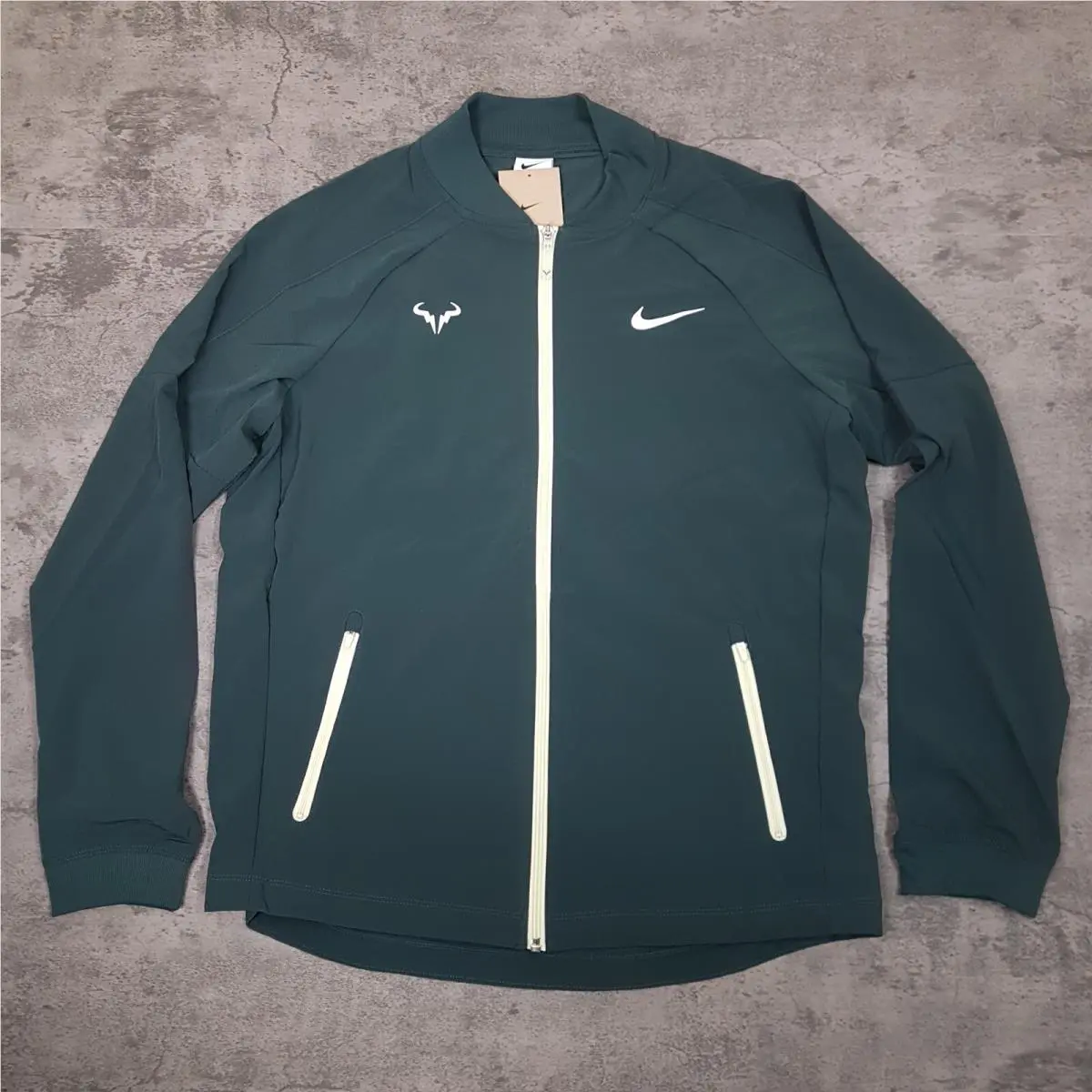 Nike Dri-fit Rafa Nadal Tennis Jacket Mens Size XL Deep Jungle Green