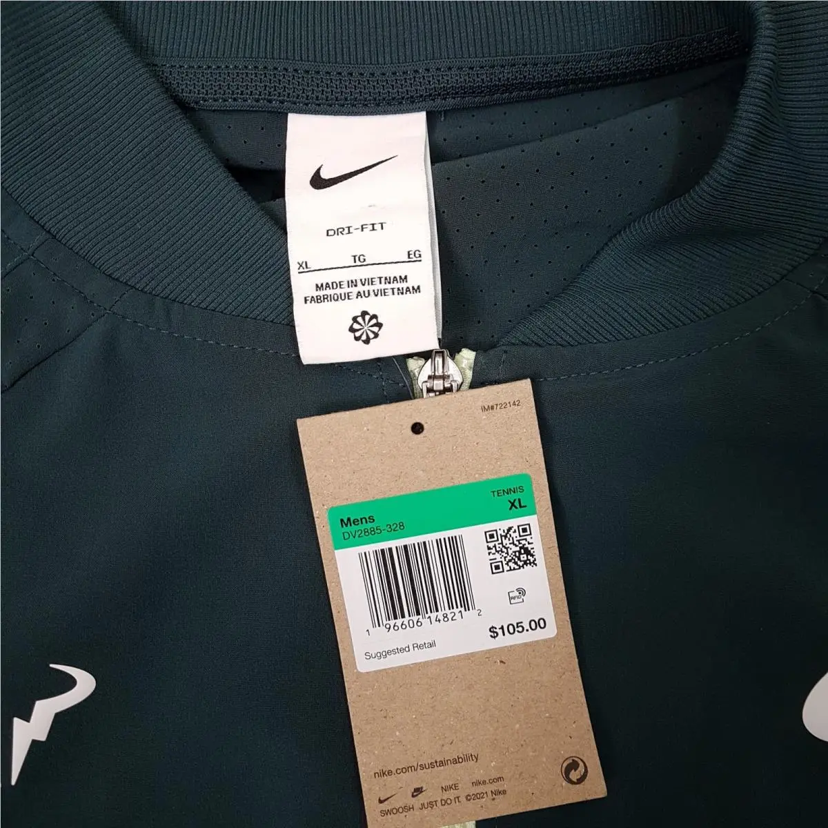 Nike clothing - Nike Rafa - Rafa - DV2885 328 - Green (UPC: 196606148182) 3