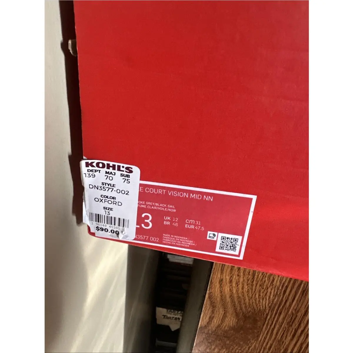 Nike shoes - Nike Court Vision - Court Vision - DN3577-002 - Gray, Manufacturer: Light Smoke Grey/Sail/Black (UPC: 0196149453958) 6