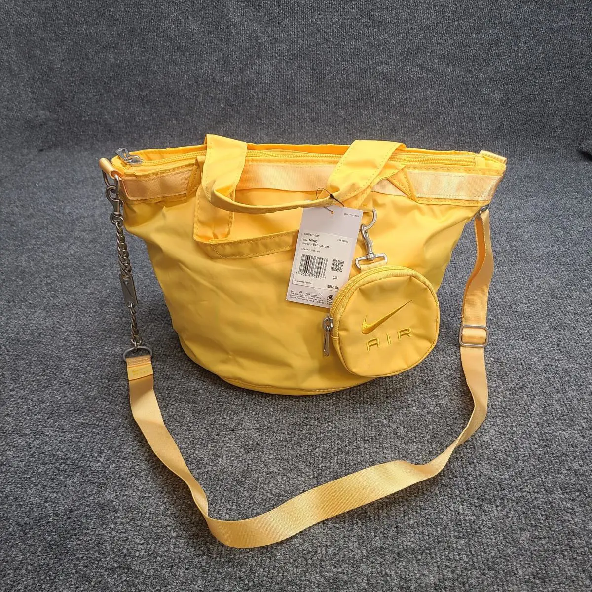 Bag Womens Yellow Gold 10L Purse Luxe Tote Air Futura Chain Sportswear by Nike