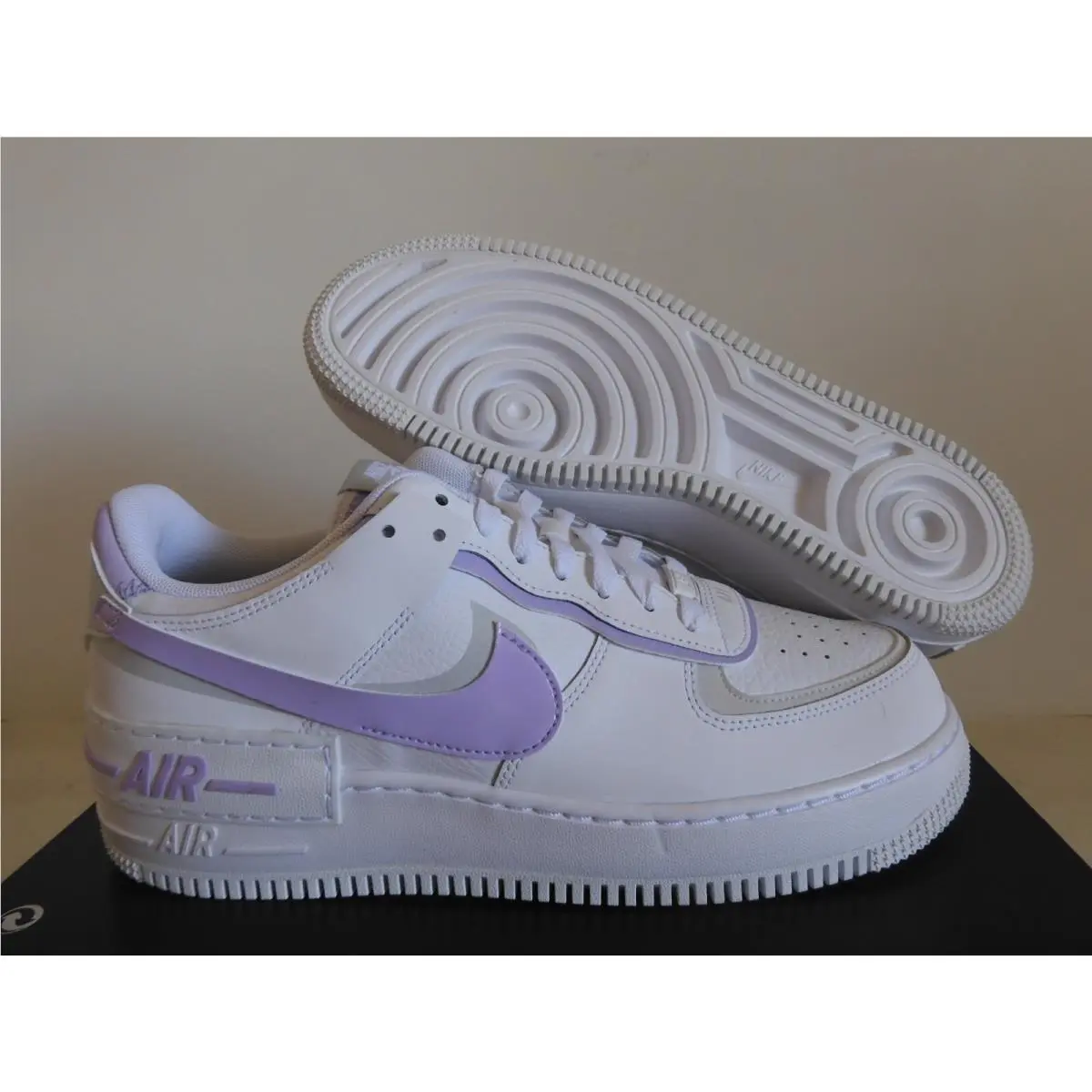 Nike Air Force 1 Af1 Shadow White-lilac Bloom-p Dust Womens Sz 12 FN6335-102