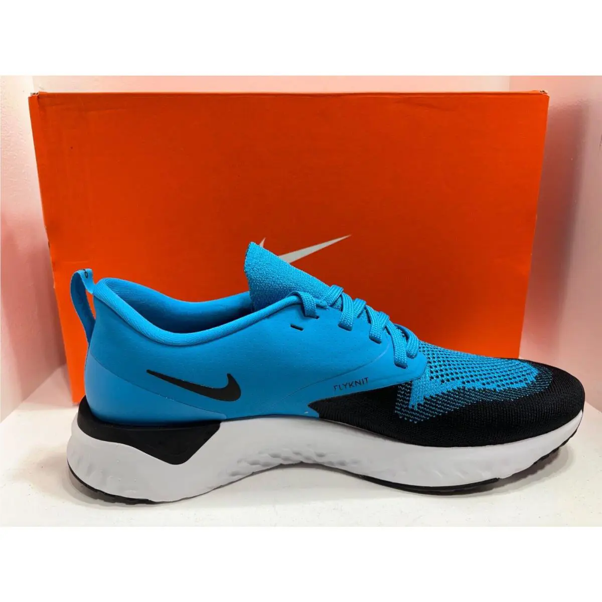 Nike shoes - Nike Odyssey React 2 Flyknit - AH1015-402 - Blue Lagoon/White/Black 0