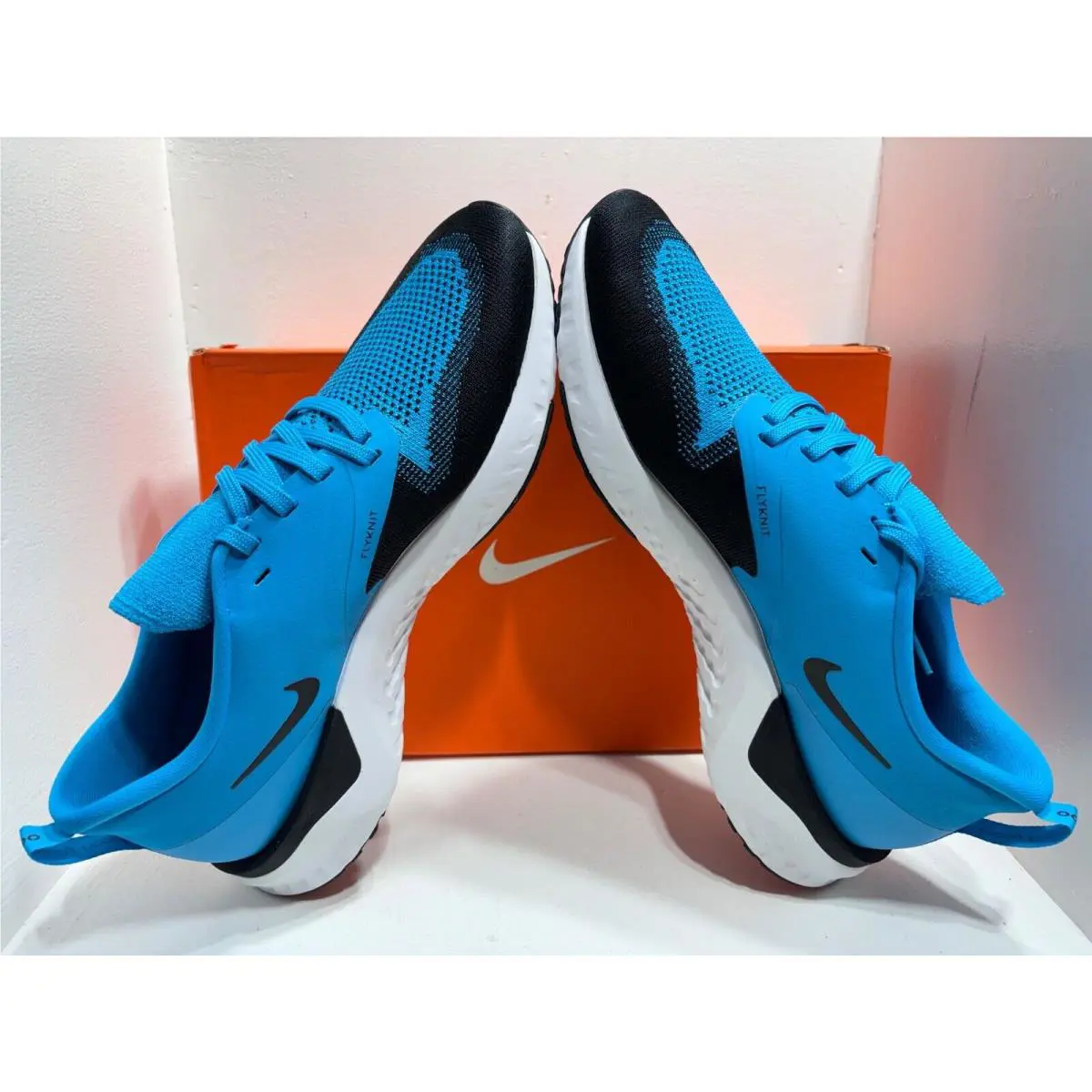 Nike shoes - Nike Odyssey React 2 Flyknit - AH1015-402 - Blue Lagoon/White/Black 3