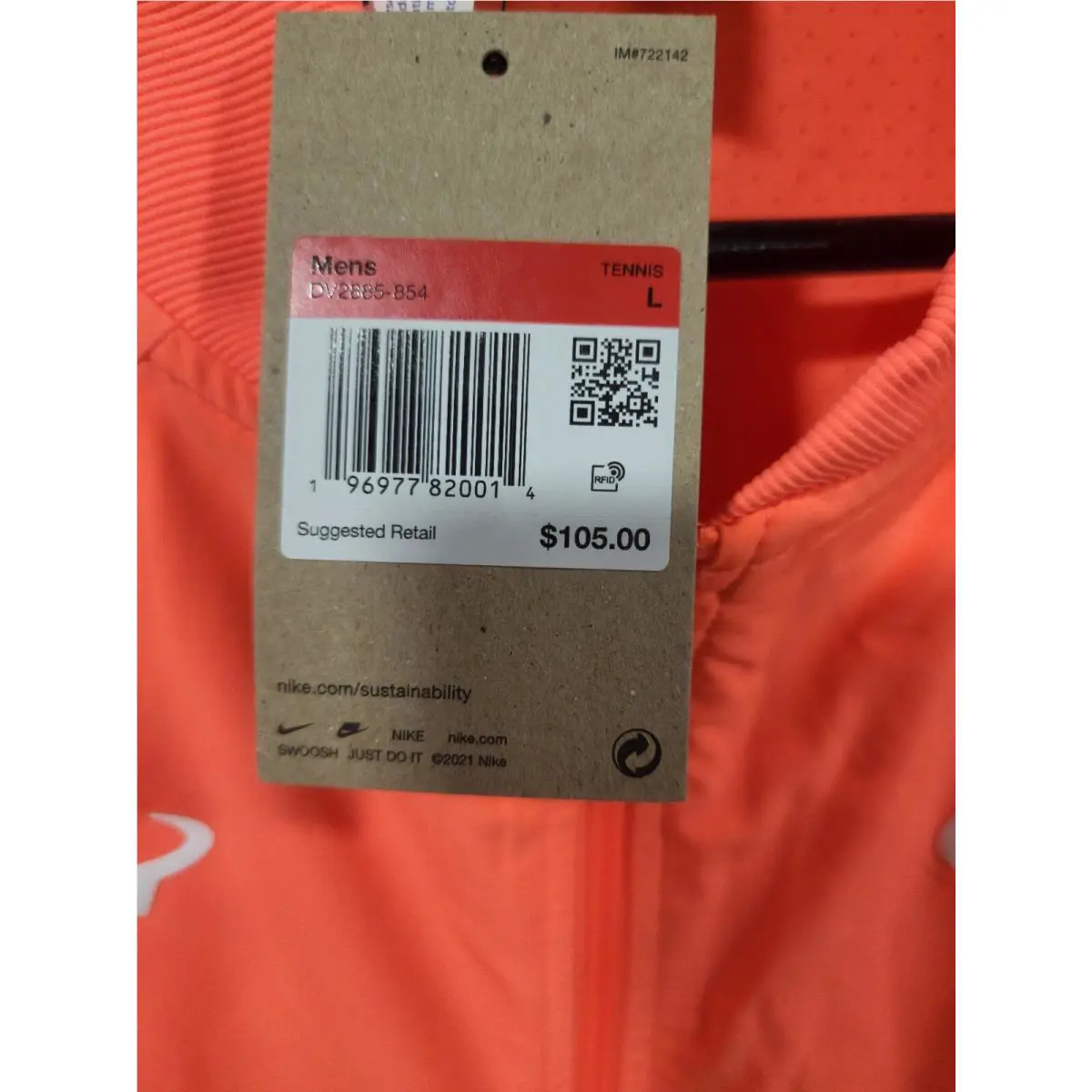Nike clothing - Nike Dri-Fit - DV2885854 - Orange (UPC: 196977820014) 5
