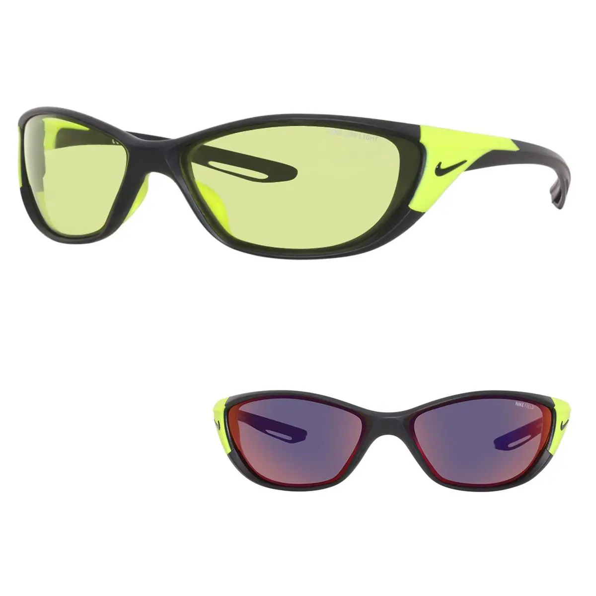 Nike Zone-e DZ7357 011 Sunglasses Men`s Matte Black W/interchangeable Lenses