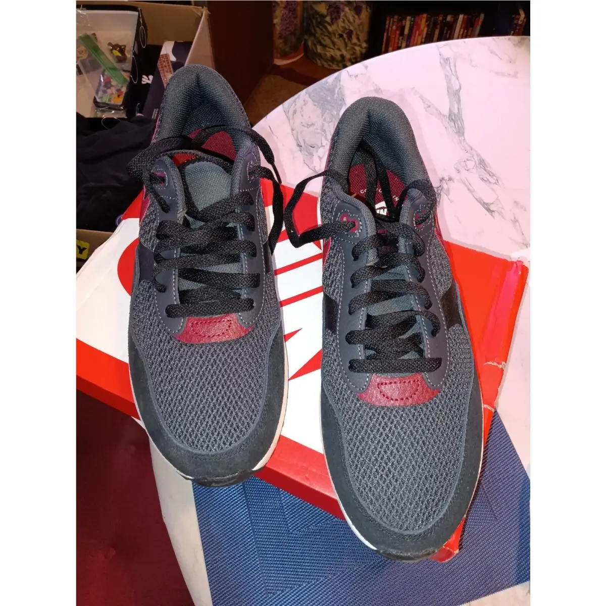 Men`s  DM9537 Air Max System Black Red Shoes Sneakers by Nike