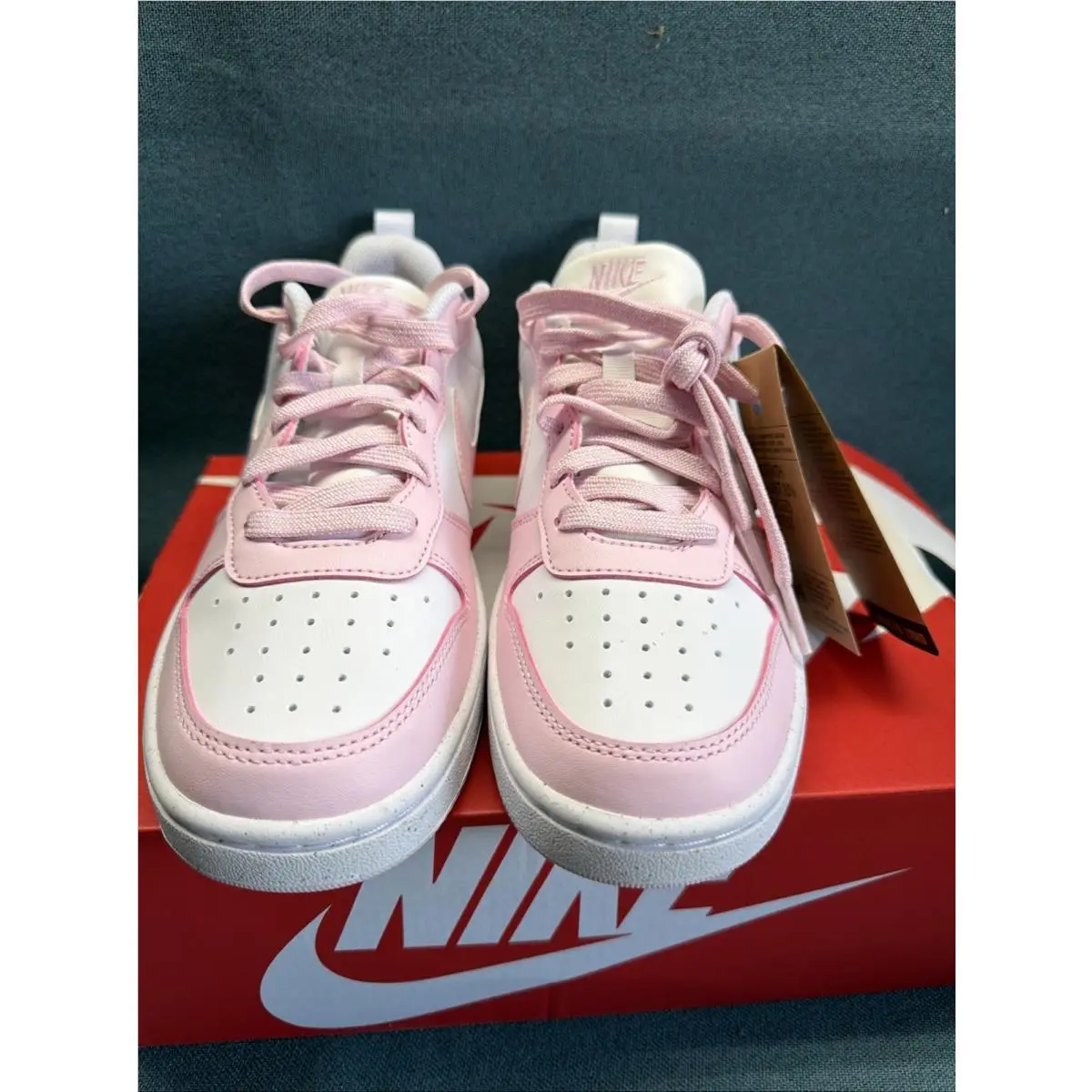 Nike Court Borough Low Recraft White/pink DV5456‑105 – Kids 5.5y